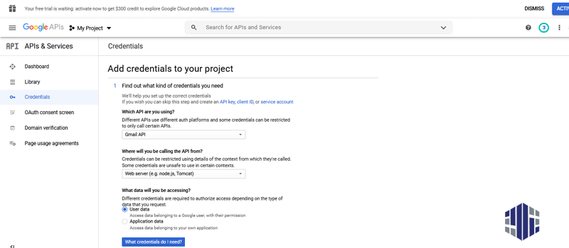 تنظیمات api گوگل 4