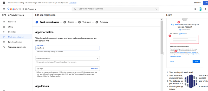 تنظیمات api گوگل 7