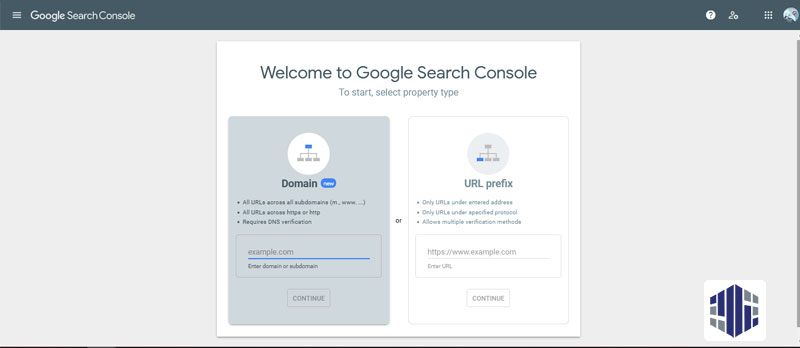 مرحله دوم – انتخاب متد ثبت سایت در گوگل سرچ کنسول