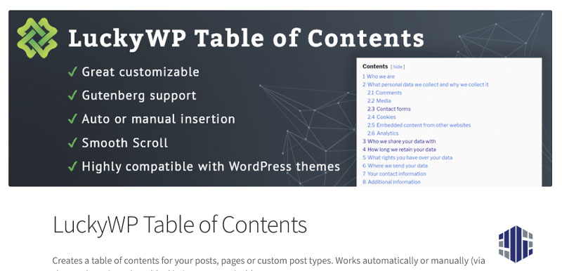 استفاده از افزونه LuckyWP Table of Content