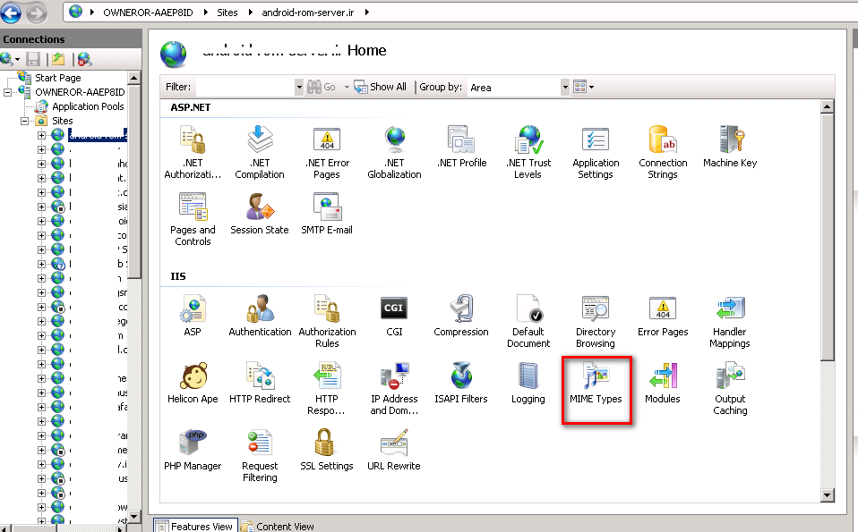 Add Mime Type For One Site