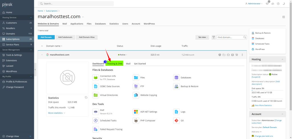 تغییر دامنه‌ی هاست در سرور ویندوز