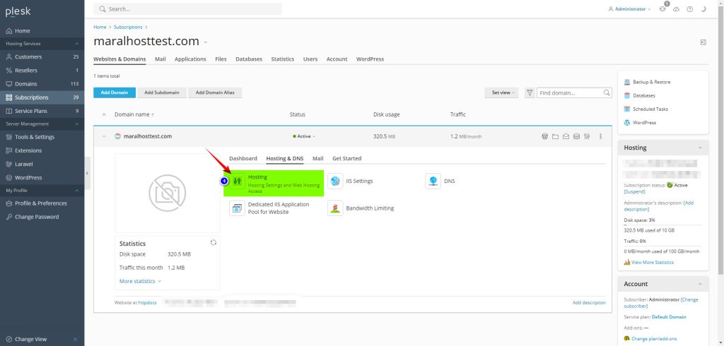 تغییر دامنه‌ی هاست در سرور ویندوز