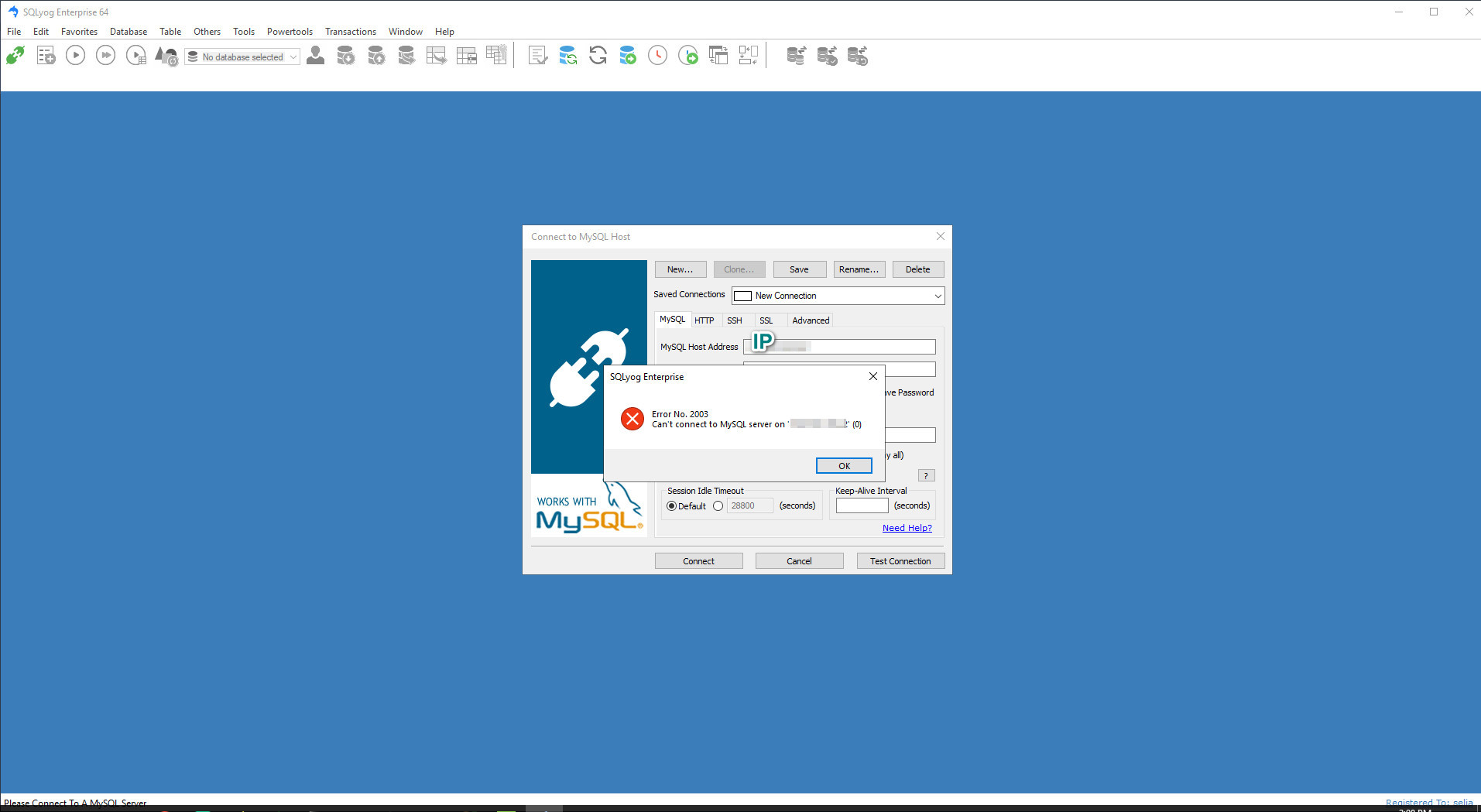 اتصال ریموت به MYSQL از طریق برنامه SQLYOG