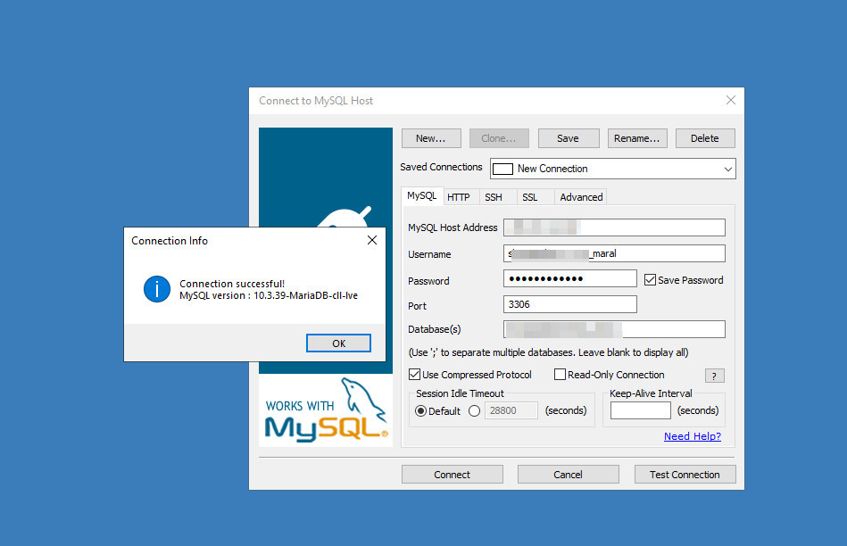 اتصال ریموت به MYSQL از طریق برنامه SQLYOG