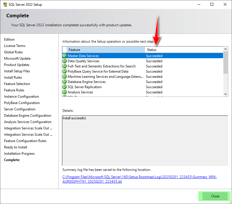 نصب Sql Server بر روی سرور ویندوز