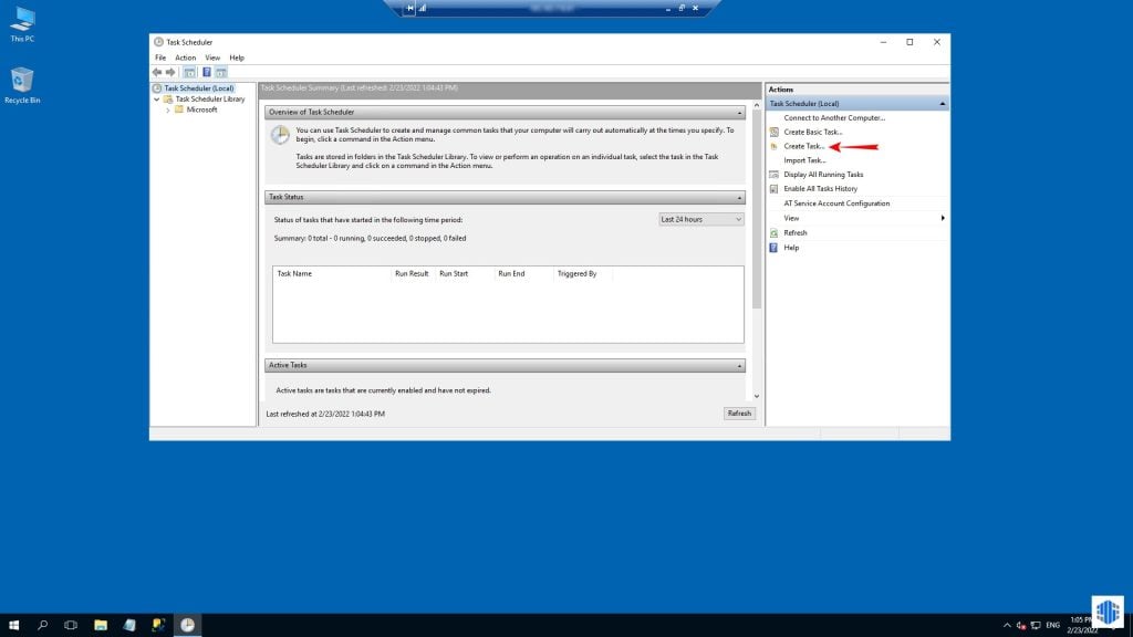 تنظیم Task Scheduler جهت اطلاع رسانی لاگین در ویندوز