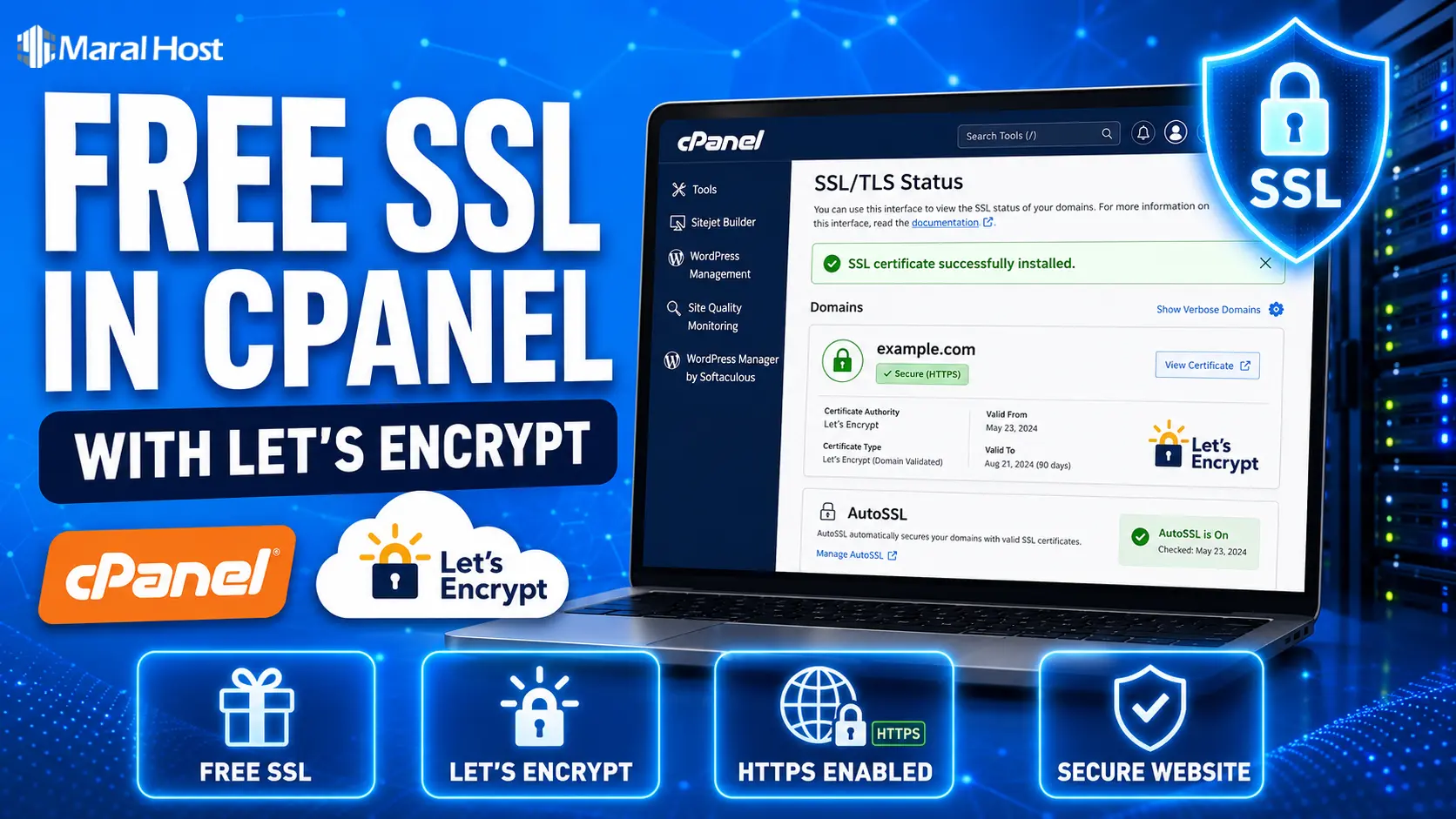 نصب SSL رایگان Let's encrypt در cPanel