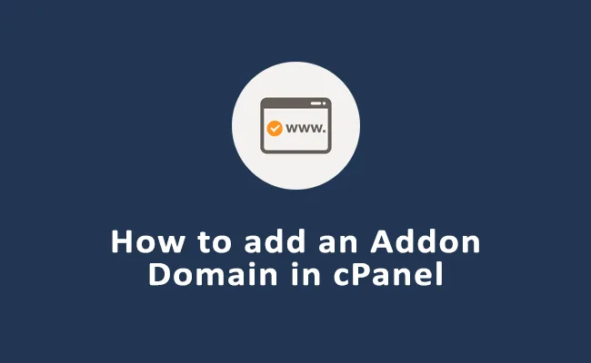 add Addon domain in cpanel
