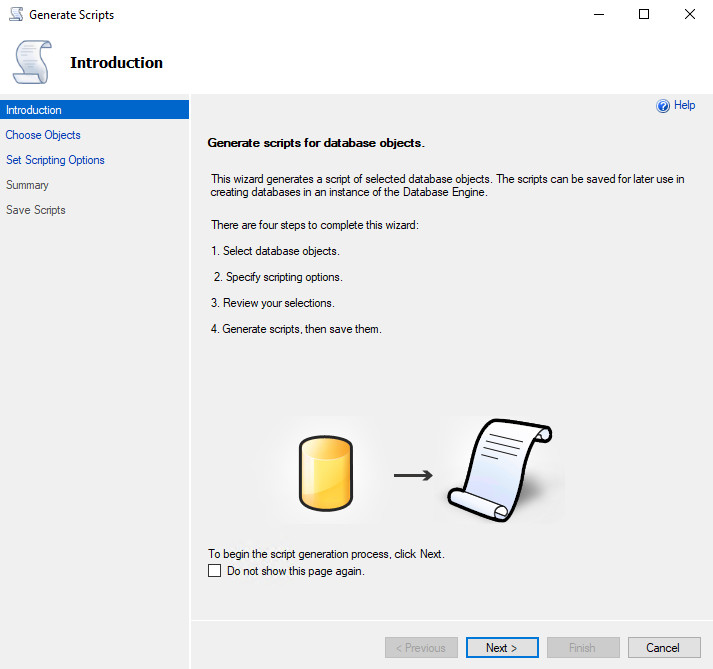 ریستور بکاپ دیتابیس Sql server از ورژن بالاتر به ورژن پایین‌تر