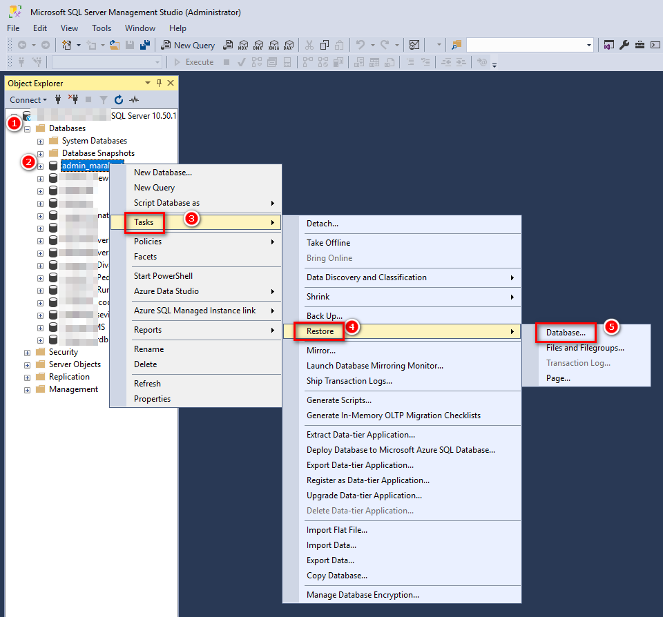 بکاپ‌گیری و ریستور دیتابیس sql server