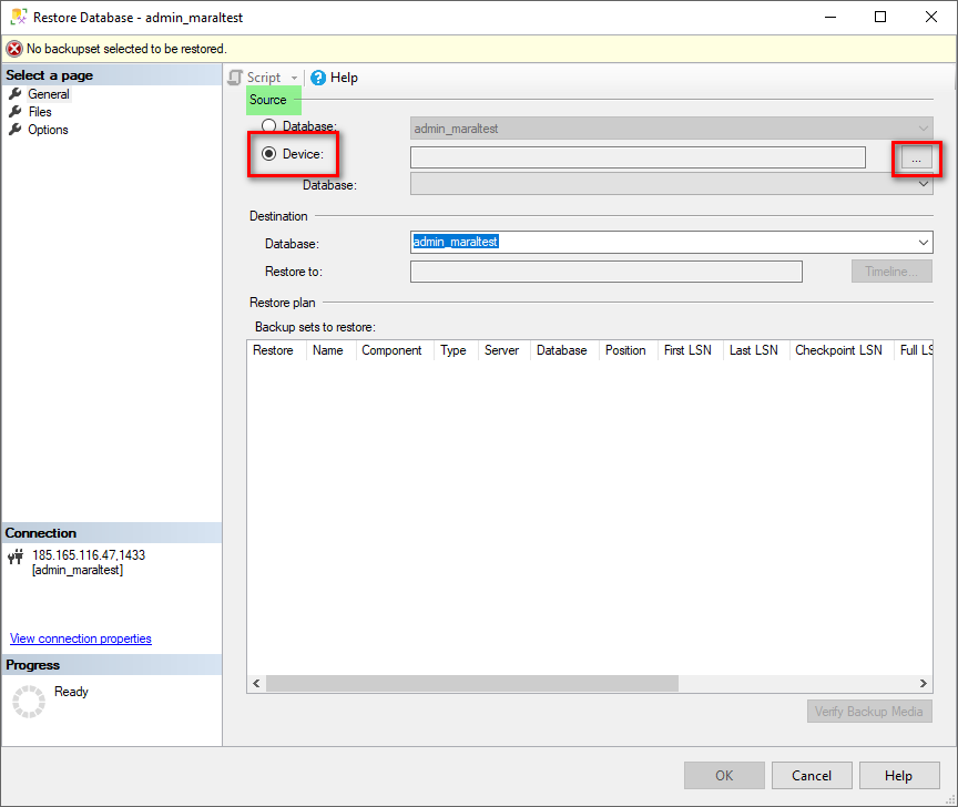 بکاپ‌گیری و ریستور دیتابیس sql server