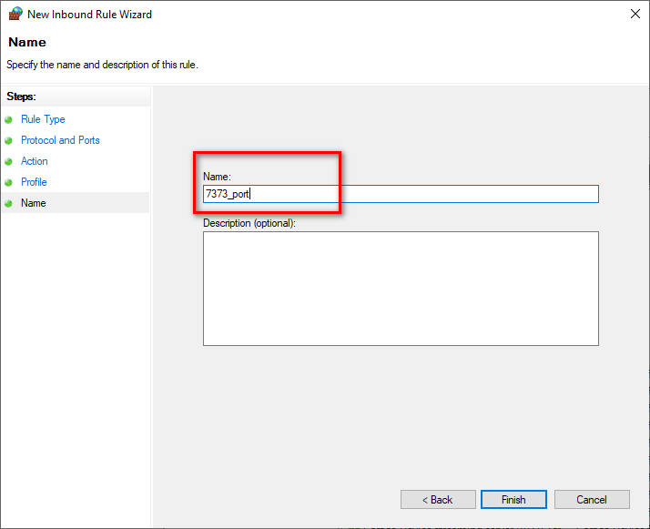 باز کردن پورت در فایروال Windows