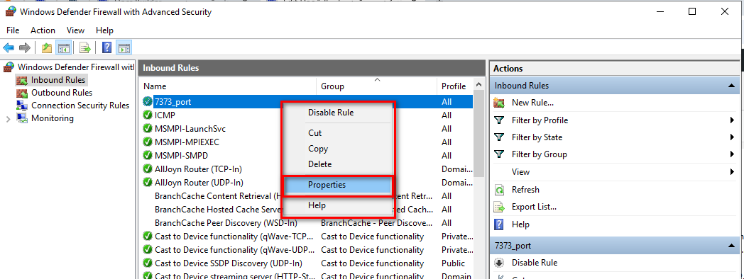 باز کردن پورت در فایروال Windows