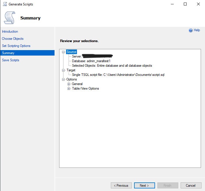 ریستور بکاپ دیتابیس Sql server از ورژن بالاتر به ورژن پایین‌تر