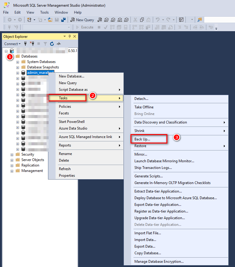 بکاپ‌گیری و ریستور دیتابیس sql server