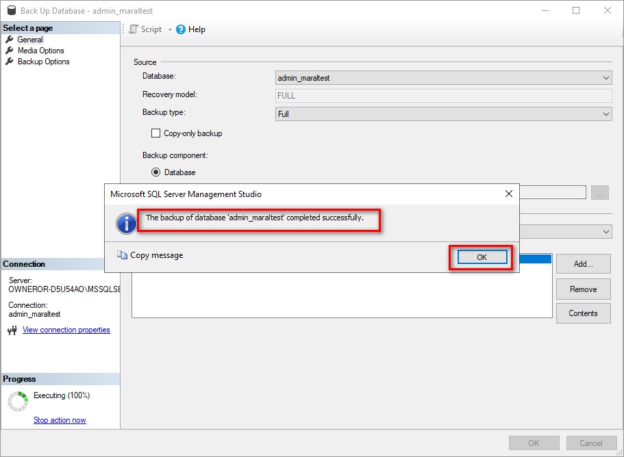 بکاپ‌گیری و ریستور دیتابیس sql server