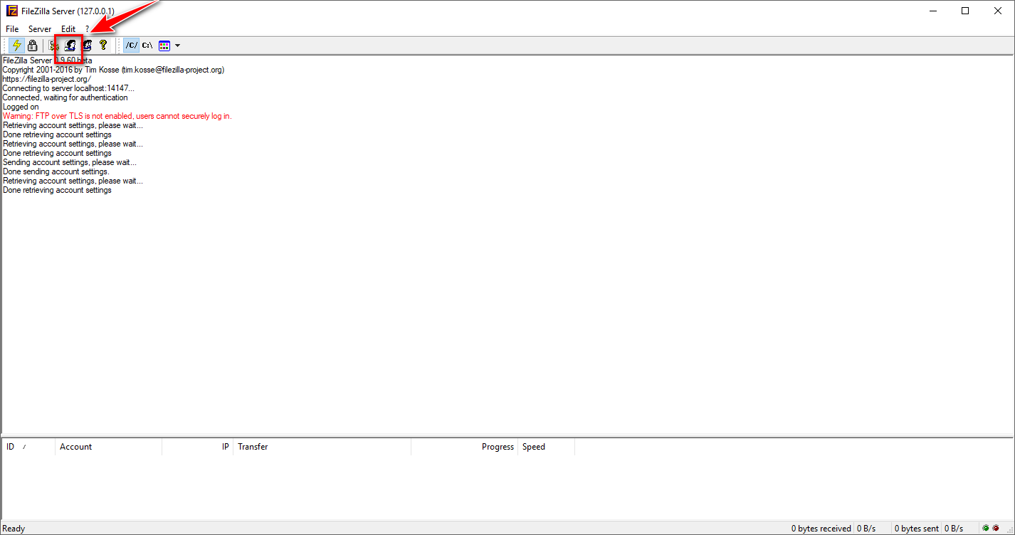 آموزش راه‌اندازی Filezilla server