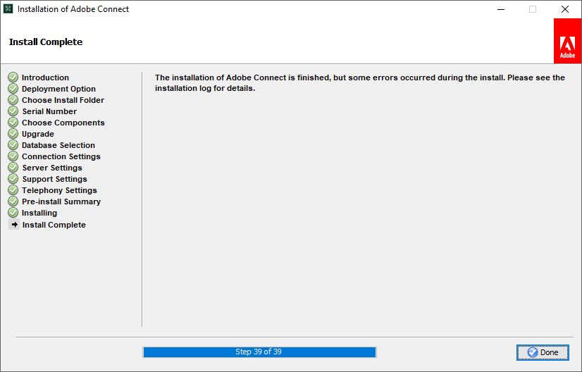 نصب Adobe Connect 10.8