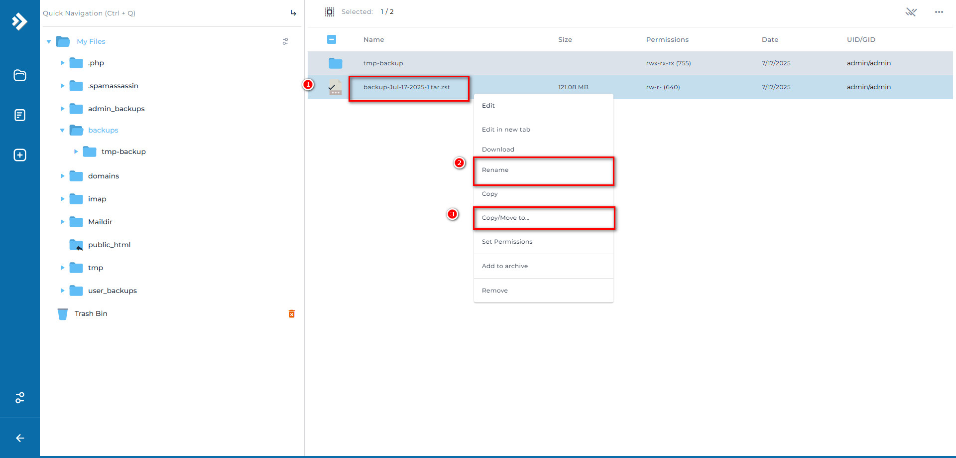 آموزش کامل انتقال دامنه از یوزر Admin به یک ریسلر در DirectAdmin