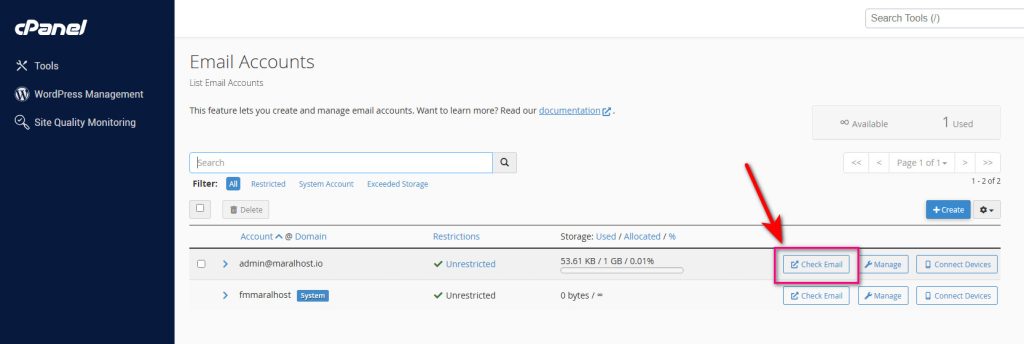 دسترسی به وب‌میل درسی پنل