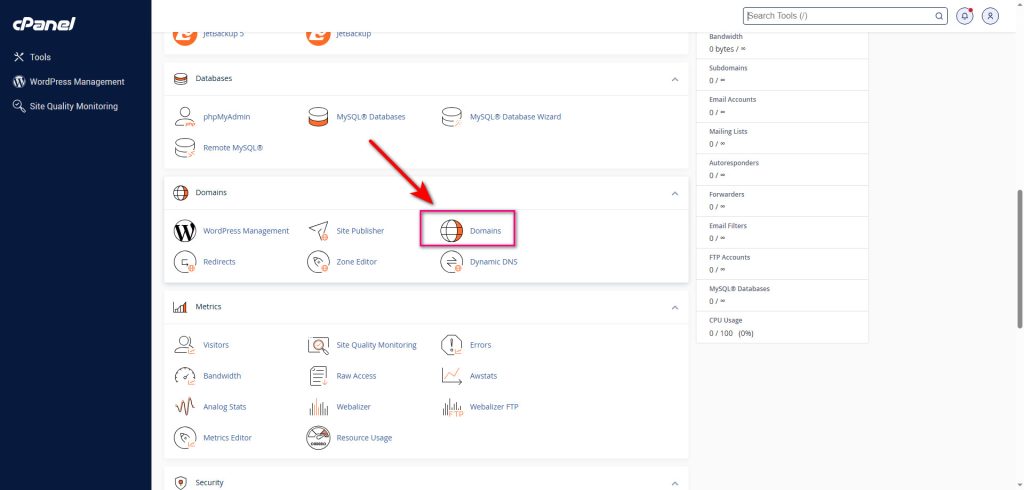 تغییر نام دامنه‌ی اصلی در سی‌پنل (cPanel)