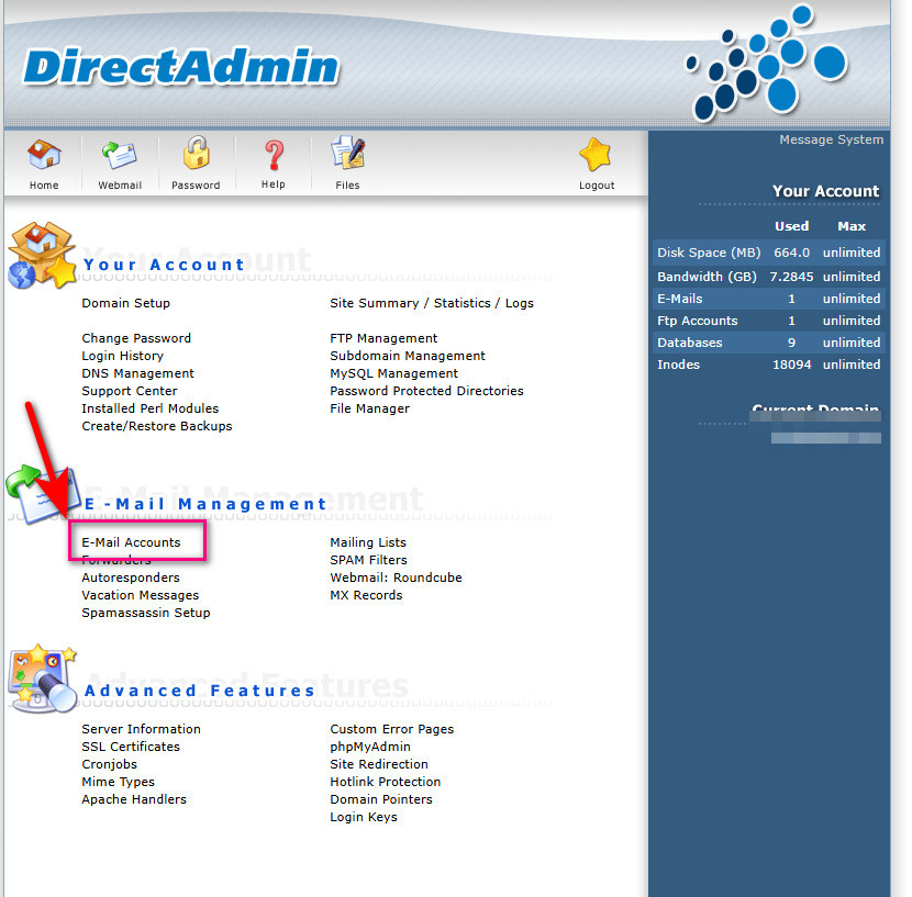 خطاهای رایج در ارسال و دریافت ایمیل و راهکارهای آن در کنترل پنل دایرکت ادمین (DirectAdmin)