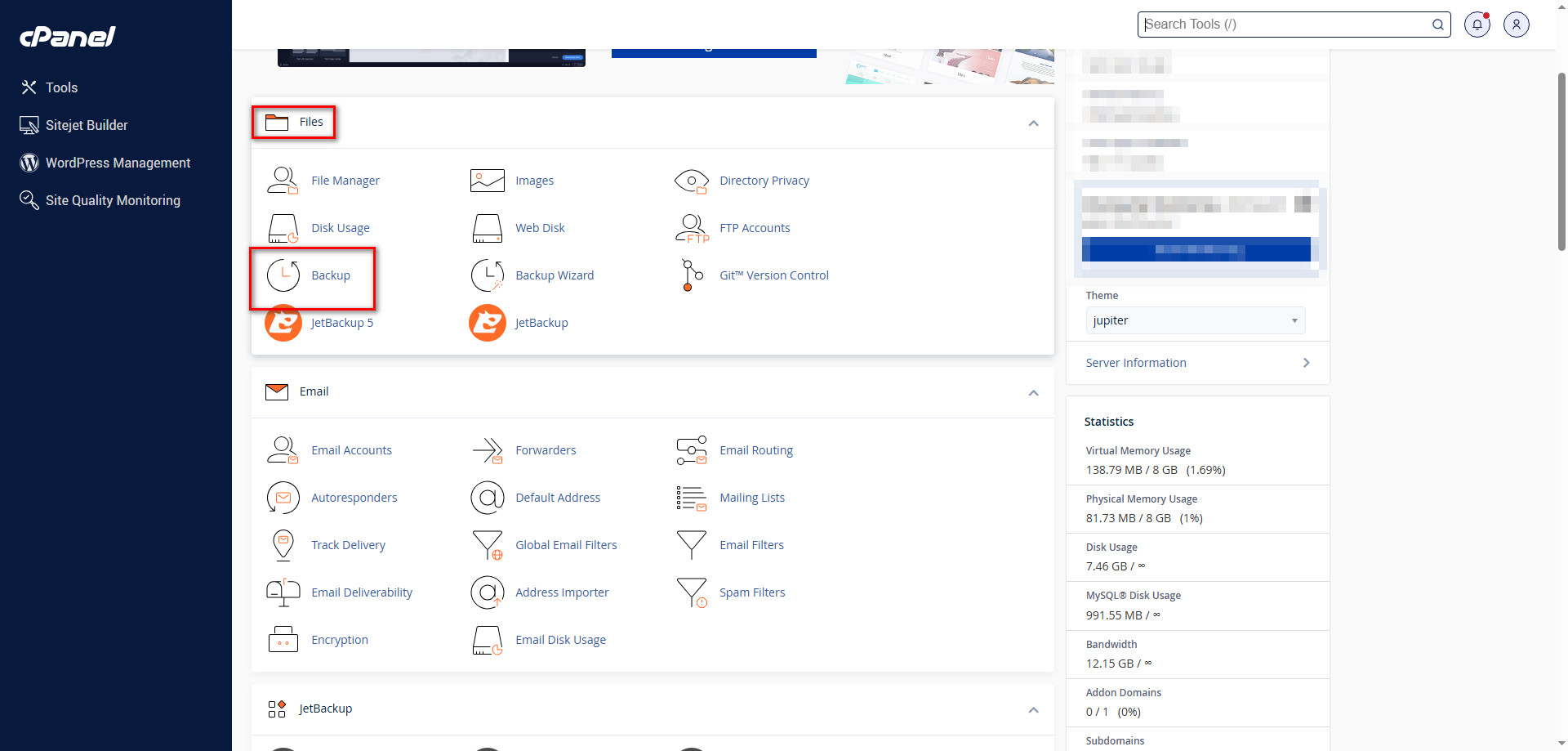 بکاپ‌گیری دیتابیس در سی‌پنل (cPanel)