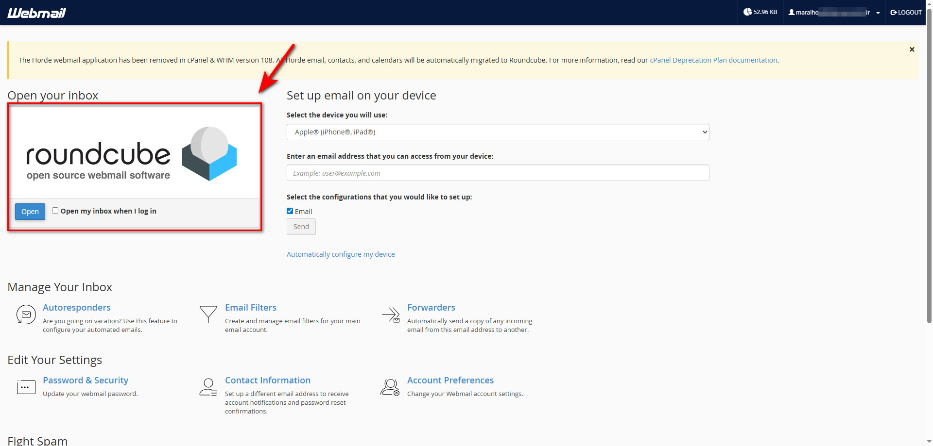 تنظیمات ایمیل در سی پنل (cPanel)