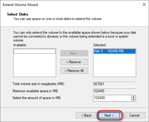 Extend هارد در سرور ویندوز