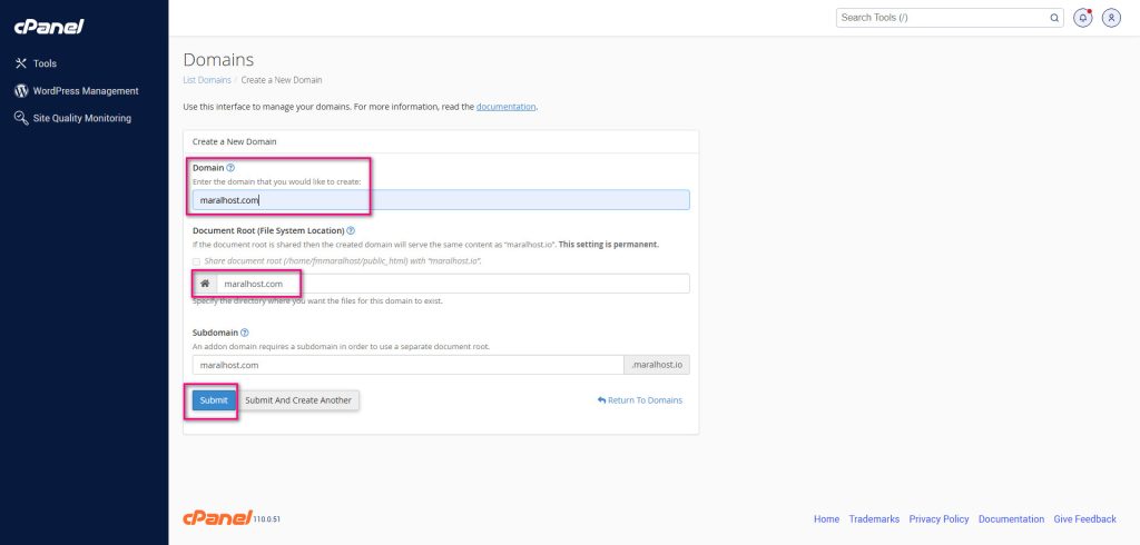تغییر نام دامنه‌ی اصلی در سی‌پنل (cPanel)