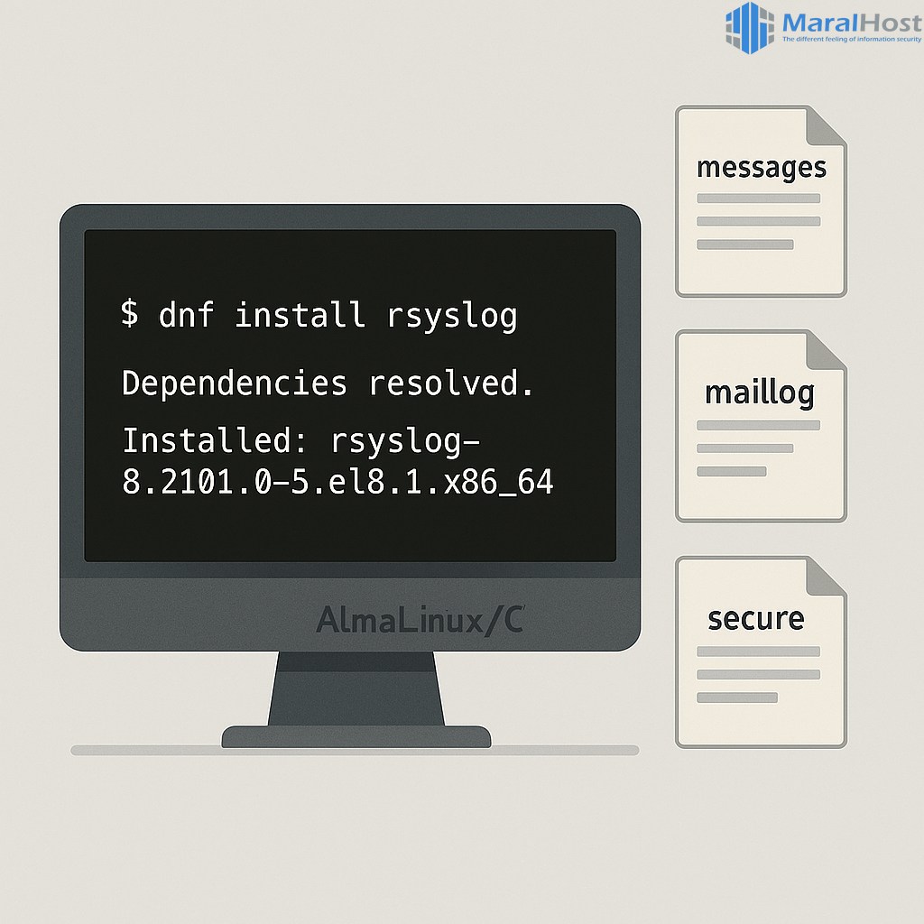 آموزش نصب rsyslog در AlmaLinux و CloudLinux 8+