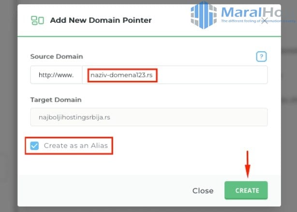 ایجاد پارک دامنه در دایرکت ادمین سی پنل و پلسک