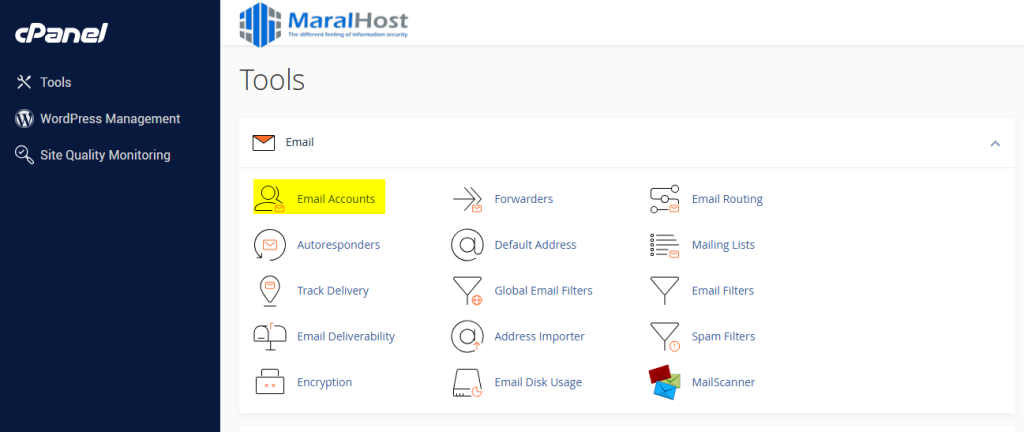 چگونه محتویات حساب‌های ایمیل در addon domain را منتقل کنیم