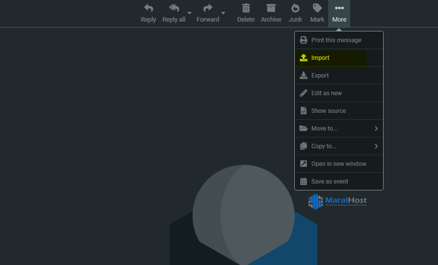 چگونه ایمیل‌ها را در Roundcube وارد (Import) یا خارج (Export) کنیم