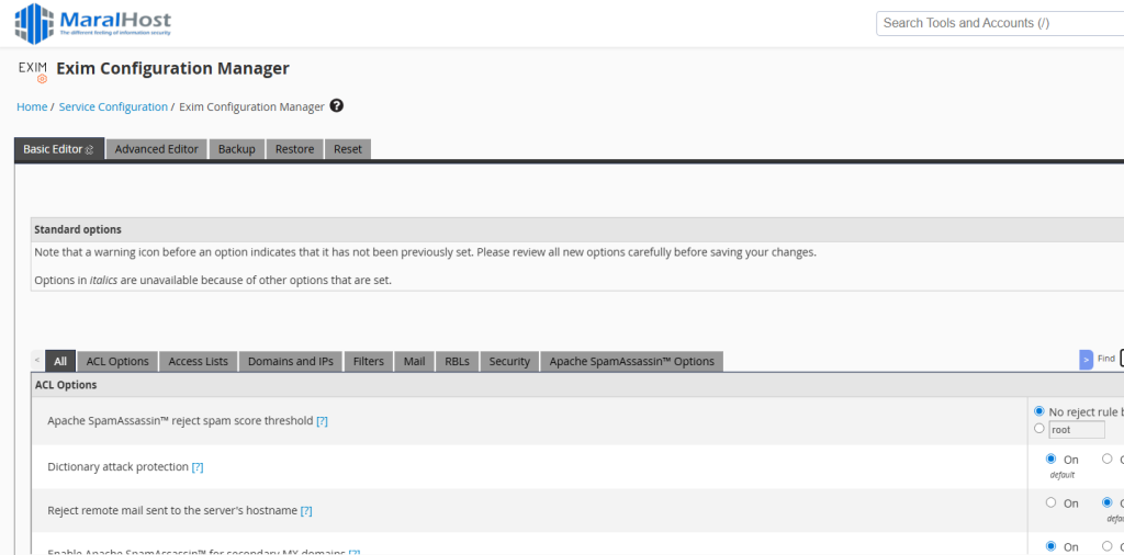 چگونه آی‌پی خروجی Exim را پیکربندی کنیم