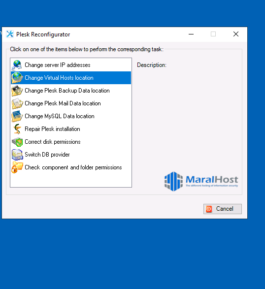 انتقال دایرکتوری Virtual Hosts در Plesk