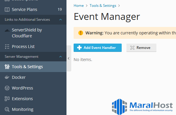 برنامه‌نویسی Event Handler ها برای اجرای اسکریپت‌های سفارشی در Plesk