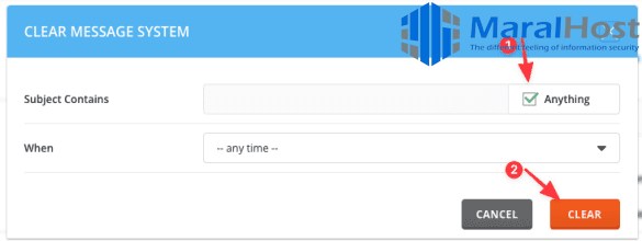 بررسی و پاک کردن لیست Messages در دایرکت ادمین