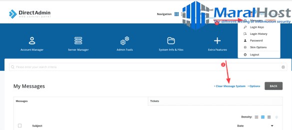 بررسی و پاک کردن لیست Messages در دایرکت ادمین