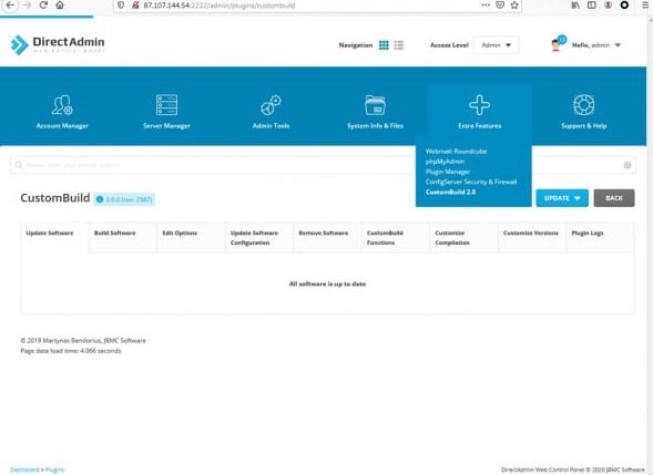 تغییر نسخه mysql در رایرکت ادمین