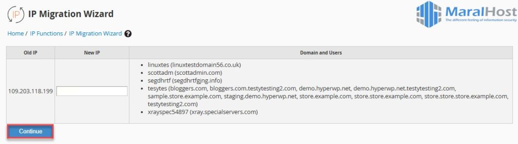 آموزش استفاده از IP Migration Wizard در WHM