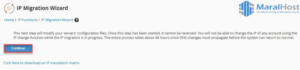 آموزش استفاده از IP Migration Wizard در WHM