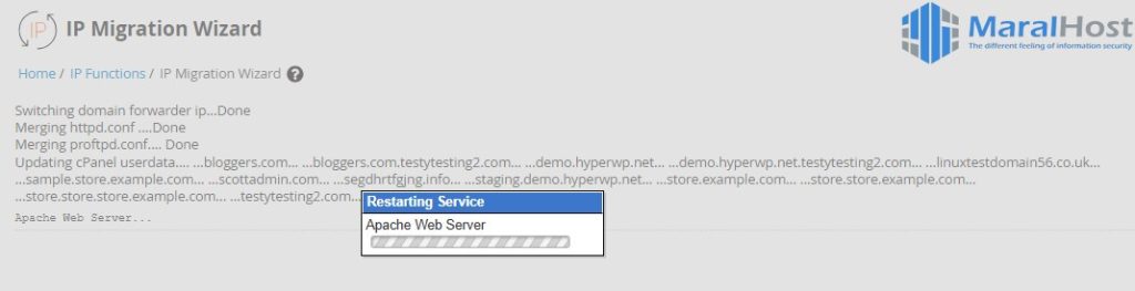 آموزش استفاده از IP Migration Wizard در WHM