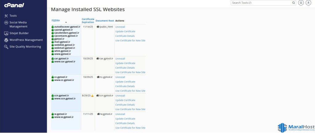 امن کردن WebMail و رفع خطای Not Secure