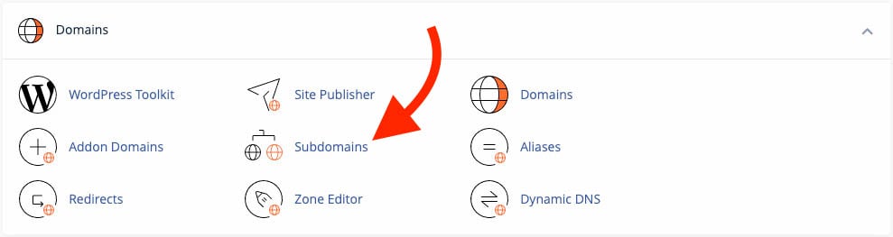 ایجاد ساب دامنه در سی پنل 