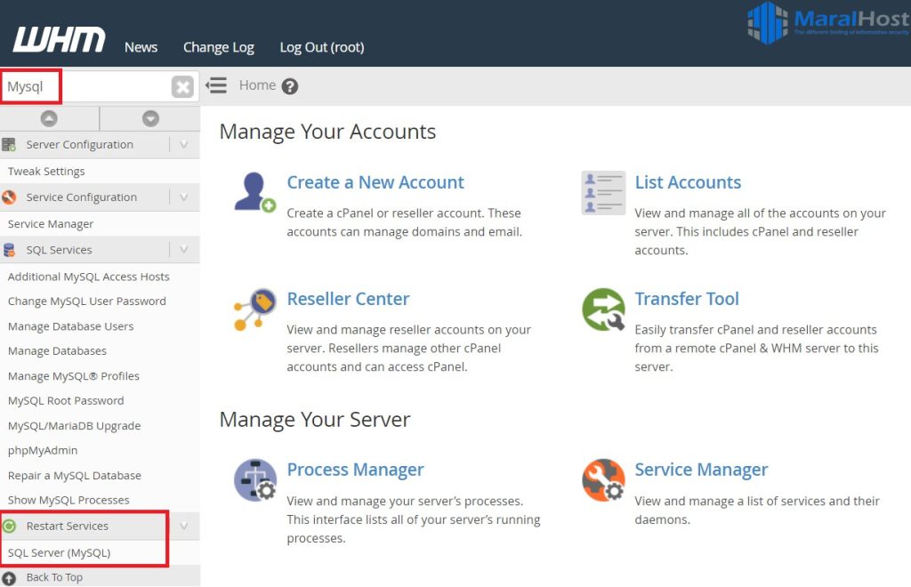 رفع خطای عدم اتصال MySql از طریق سوکت در دایرکت ادمین