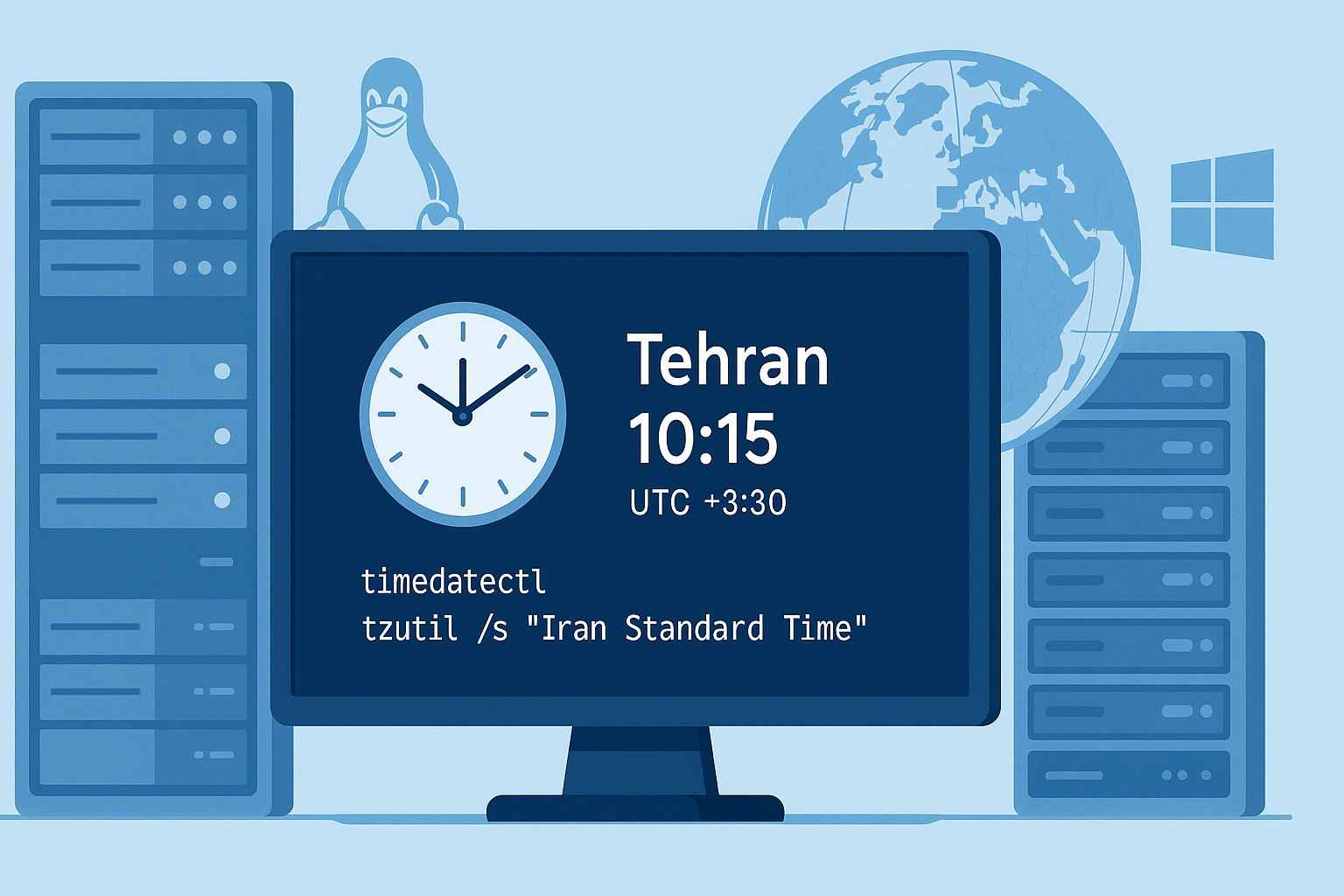 تنظیم زمان سرور