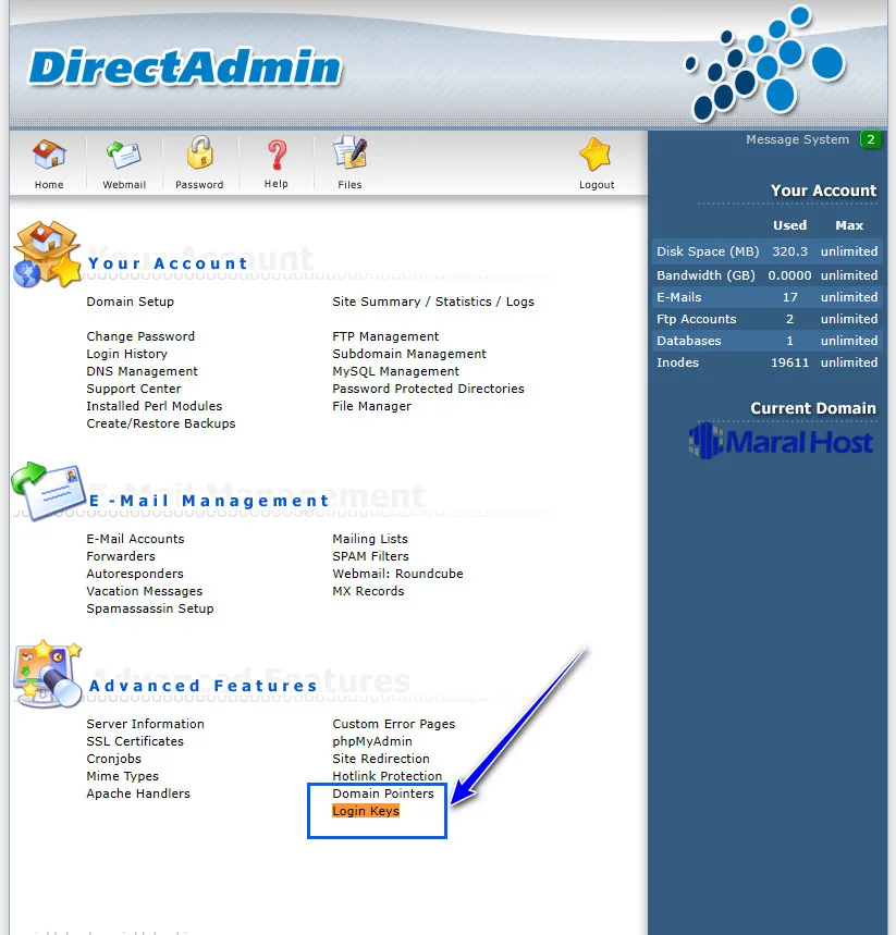 ایمن‌سازی DirectAdmin