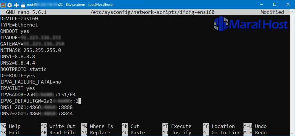 پیکربندی IPv6 روی Linux